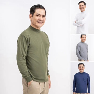 Áo Đông Xuân Dài Tay Cổ 3 Phân Giữ Nhiệt Dành Cho Nam Trung Niên, Người Già, Người Lớn Tuổi