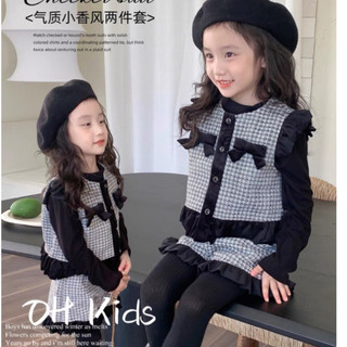 Set váy dạ 3 chi tiết hàng cao cấp cho bé gái