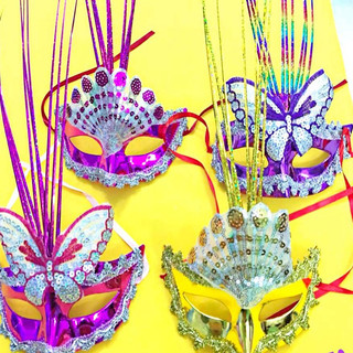 Mặt nạ nữ lông công tua dài hoá trang lễ hội Halloween và các buổi tiệc
