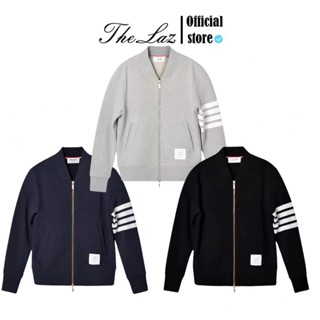 Áo Khoác Bomber - Sweater Zip Thom brown Vải Chân Cua Cotton - 3 màu