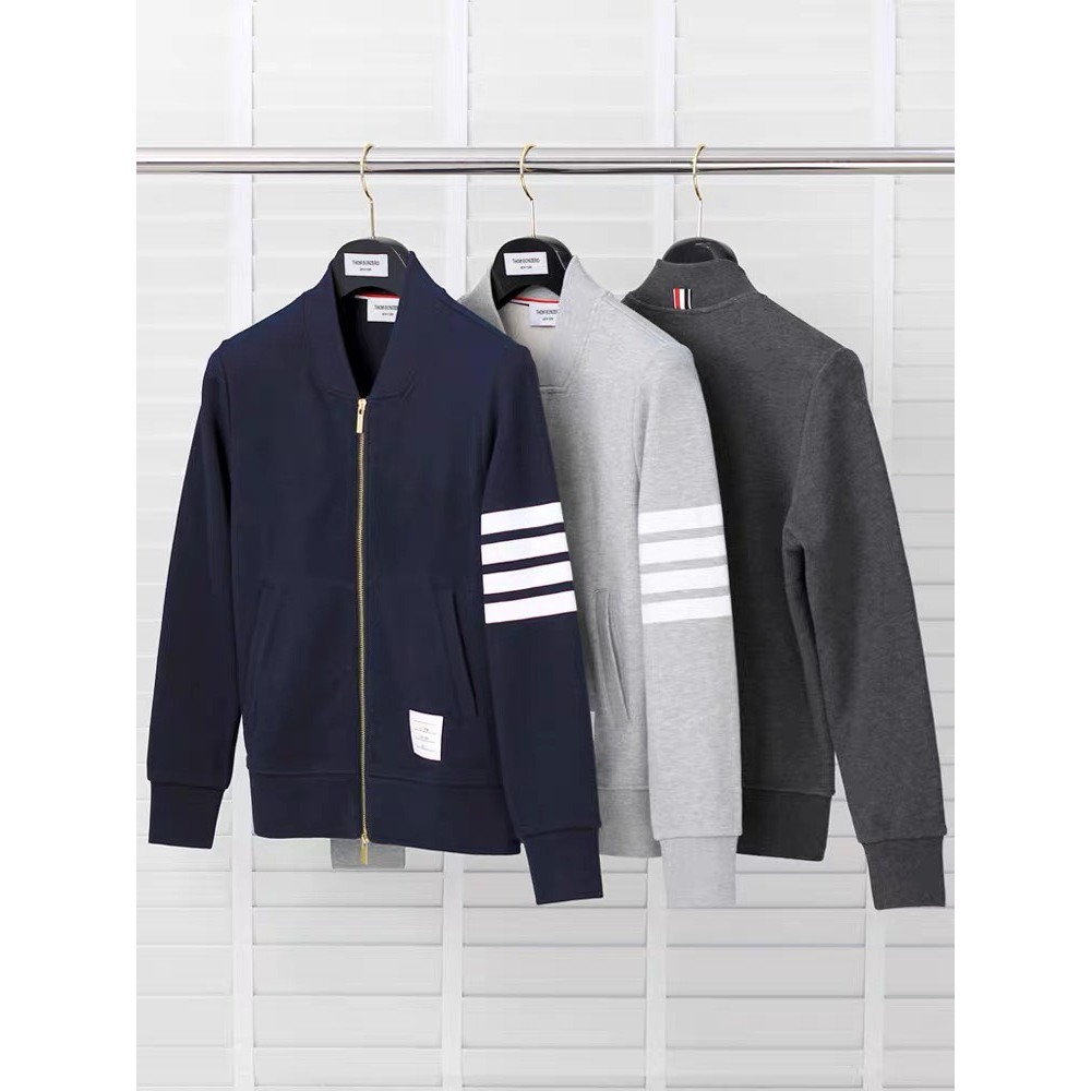 Áo Khoác Sweater Zip Thom brown Vải Chân Cua Cotton - 3 màu