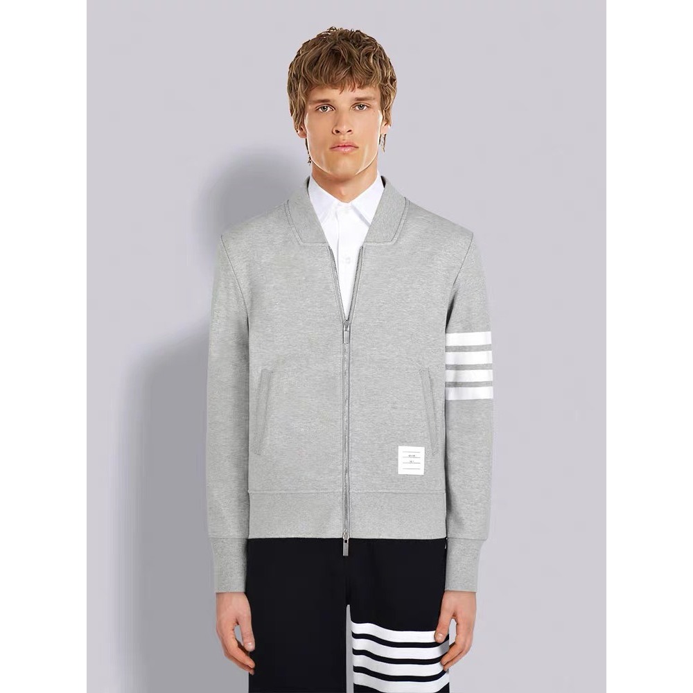 Áo Khoác Sweater Zip Thom brown Vải Chân Cua Cotton - 3 màu