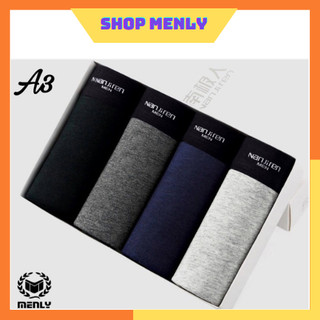 Quần sịp nam, quần sịp đùi nam chất cotton cao cấp  COMBO hộp 4 chiếc