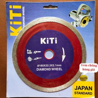 Lưỡi cắt gạch - lưỡi cắt đá 180mm không răng hiệu kiti - hàng xịn