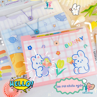 Bìa đựng tài liệu, cặp hồ sơ bằng nhựa cứng cáp bền đẹp 8 ngăn kích thước 24.5x33cm