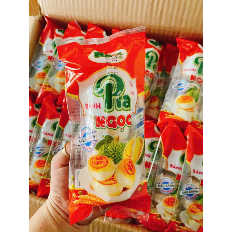 Bánh pía sầu riêng mini Food Store gói 5 gói, Bánh pía Sóc Trăng nhân ngọt thơm không chất bảo quản