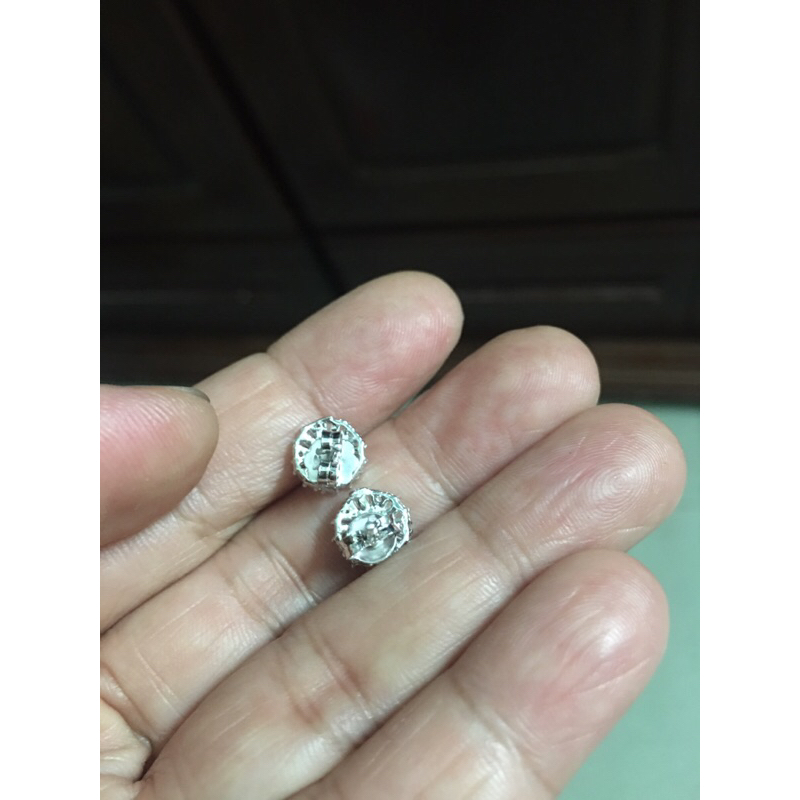 Bông tai bạc phối đá sáng lấp lánh si tuyển Nhật