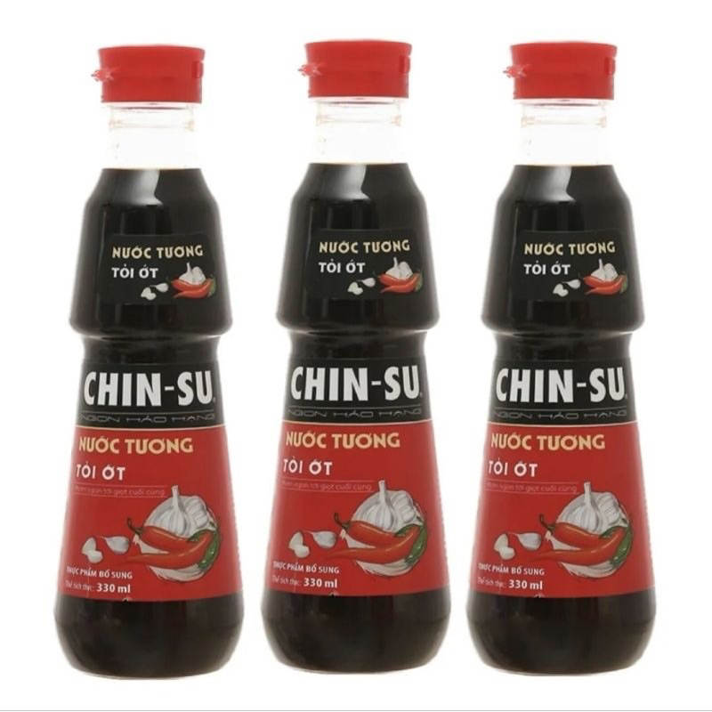 Nước tương Chinsu tỏi ớt không tỏi ớt 330 ml