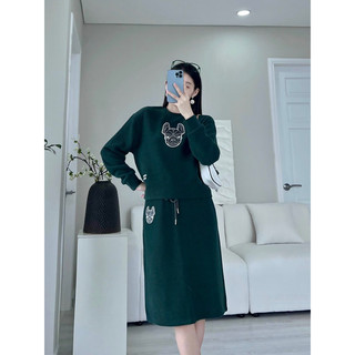 Bộ váy nữ gân len lifewo
