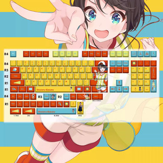 Keycap Vtuber hololive Cherry profile, chất liệu PBT