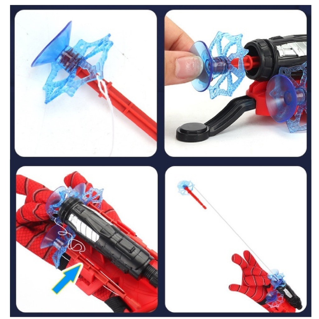 ĐỒ CHƠI GĂNG TAY NGƯỜI NHỆN BẮN TƠ ĐỘC ĐÁO CHO BÉ Đồ Chơi Siêu Nhân Spiderman Người Nhện Bắn
