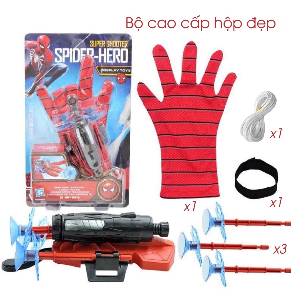 ĐỒ CHƠI GĂNG TAY NGƯỜI NHỆN BẮN TƠ ĐỘC ĐÁO CHO BÉ Đồ Chơi Siêu Nhân Spiderman Người Nhện Bắn