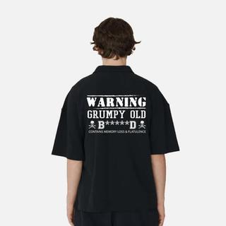 Áo Polo Nam NAP Brand Vải Cá Sấu Cotton In Hình Warning Phong Cách Trẻ Form Rộng Mã P358