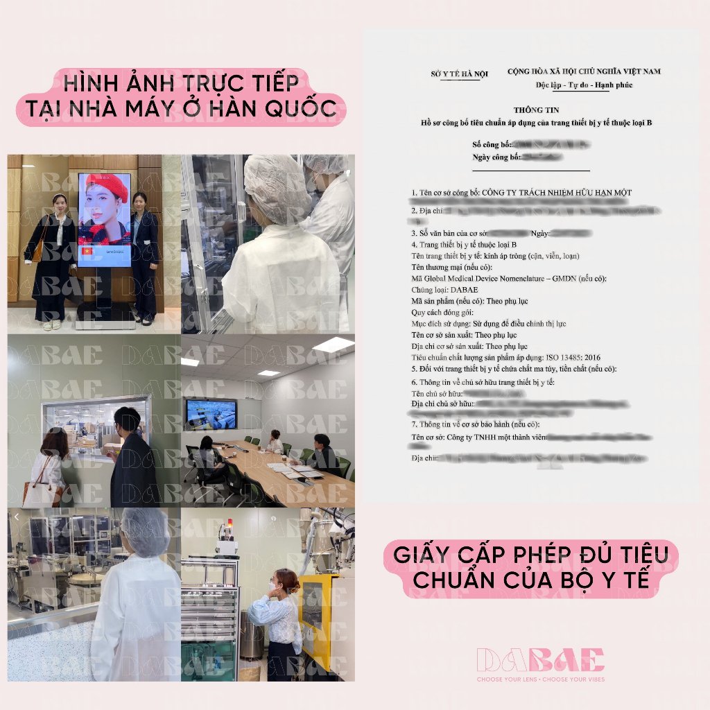 HANOIAN hãng DABAE lens ombre nâu tự nhiên trong veo Silicone Hydrogel có độ cận lệch