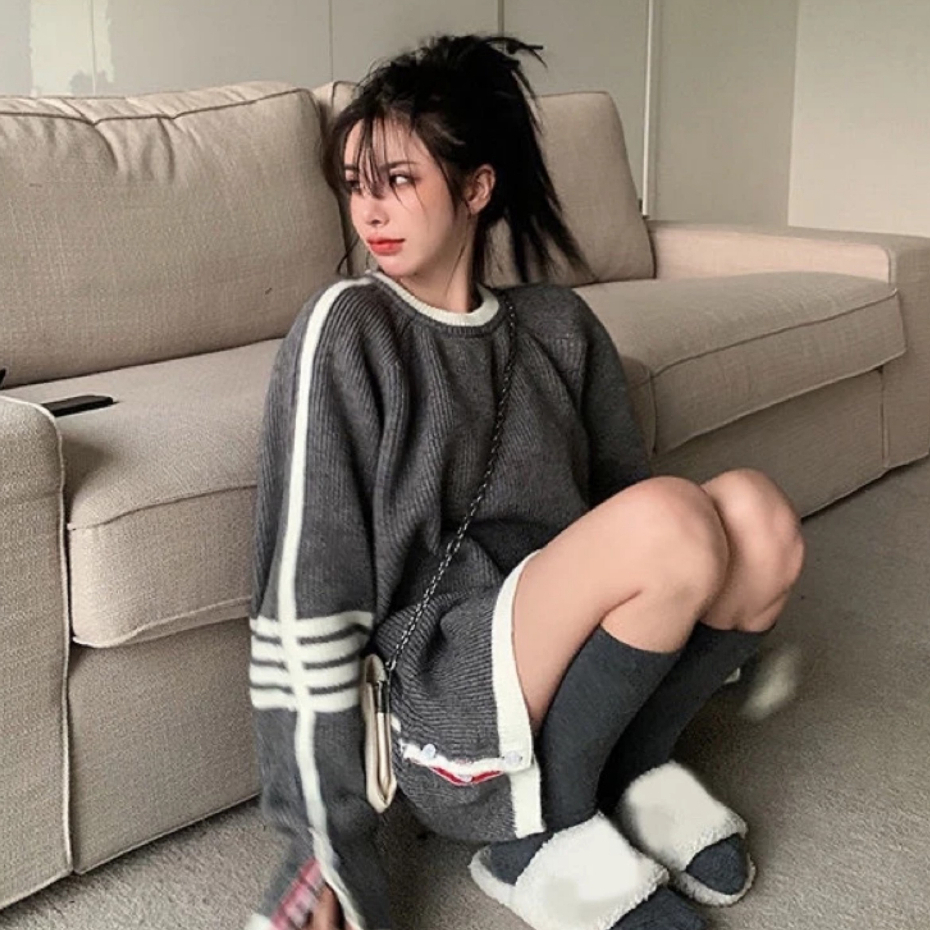 ÁO KHOÁC NAM SHRYNG DÀI TAY KẺ CARO HÀNG MÙA XUÂN THU ĐÔNG PHONG CÁCH HÀN QUỐC KẺ CARO THỜI TRANG NAM NỮ