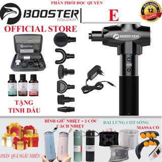 Máy Massage Gun Thư Giãn Cơ Bắp BOOSTER E NEW 6 Đầu Massage - 9 mức độ - 135WC - CHÍNH HÃNG