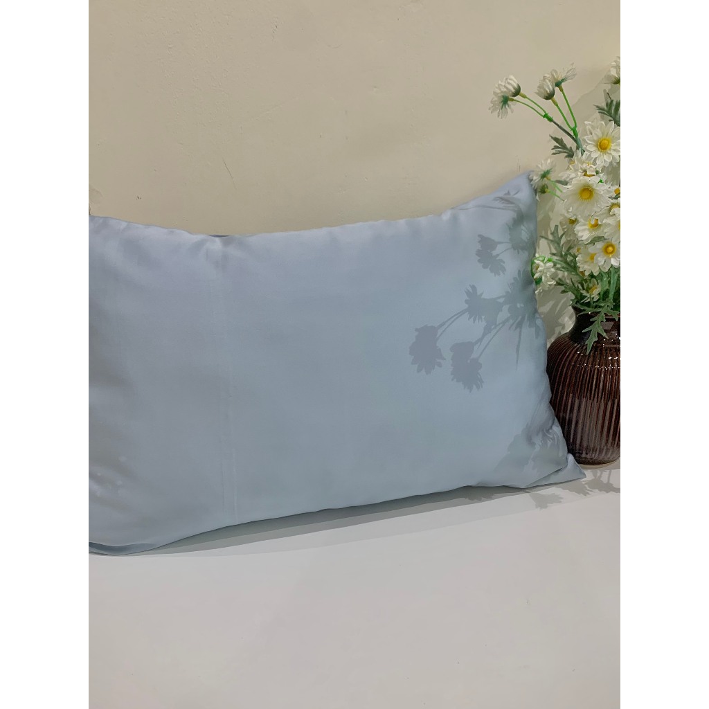 Chăn ga gối Tencel LAMIDO mẫu Trơn Xanh Xám  size ga nệm 1m4, 1m6, 1m8, 2m