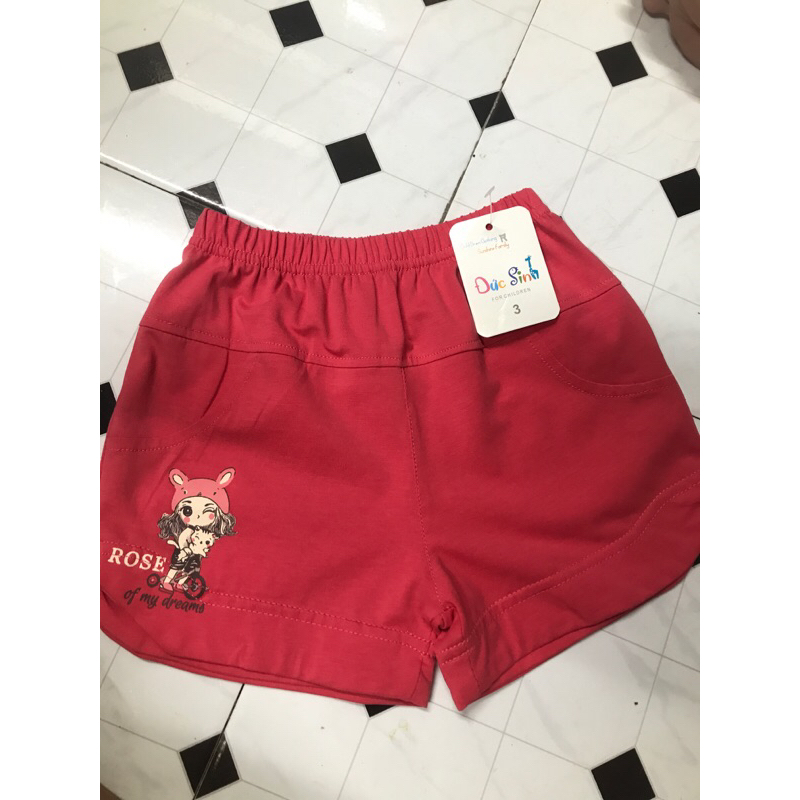 Quần đùi '' đức sinh'' bé gái 1y-5y