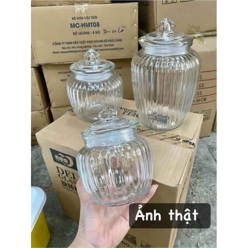 SET 3 HŨ THỦY TINH