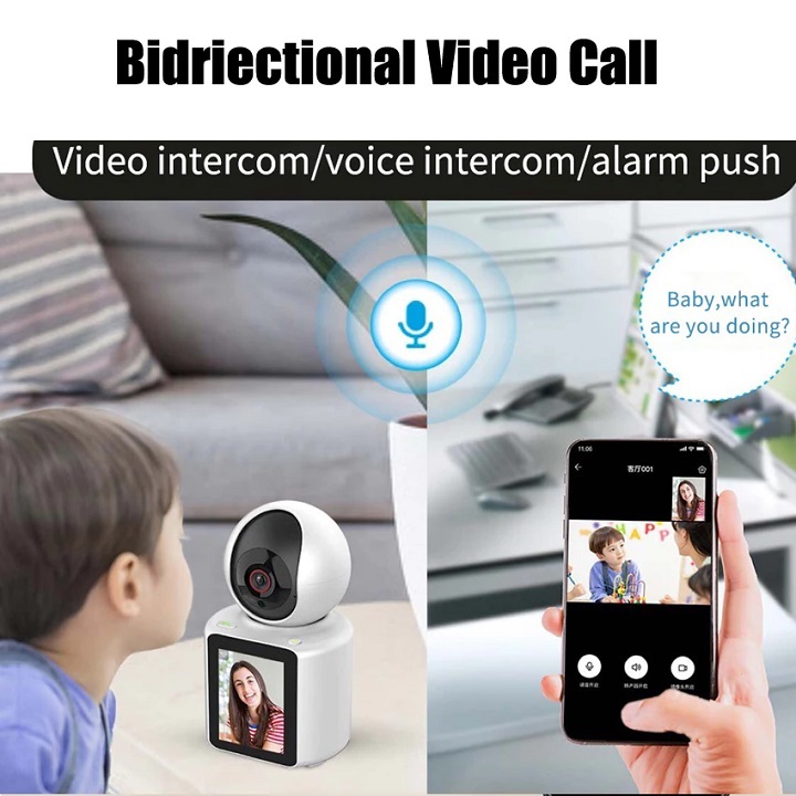 Camera trong nhà C30, màn hình Ips 2,8 inch, đàm thoại video 2 chiều siêu nét, công nghệ Al