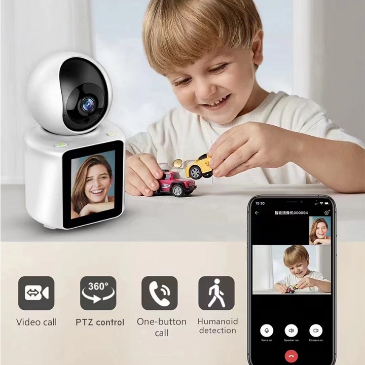 Camera trong nhà C30, màn hình Ips 2,8 inch, đàm thoại video 2 chiều siêu nét, công nghệ Al