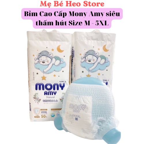 Combo 100 miếng tã/bỉm quần Mony Amy size M - 5XL