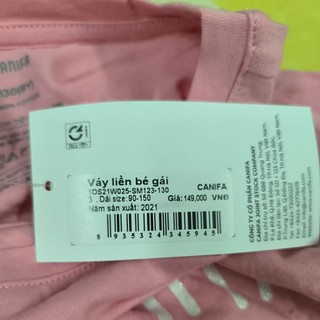 Váy cotton dài tay bé gái Canifa
