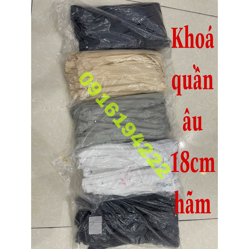 Bịch 100 chiếc khoá quần tự hãm size 18cm