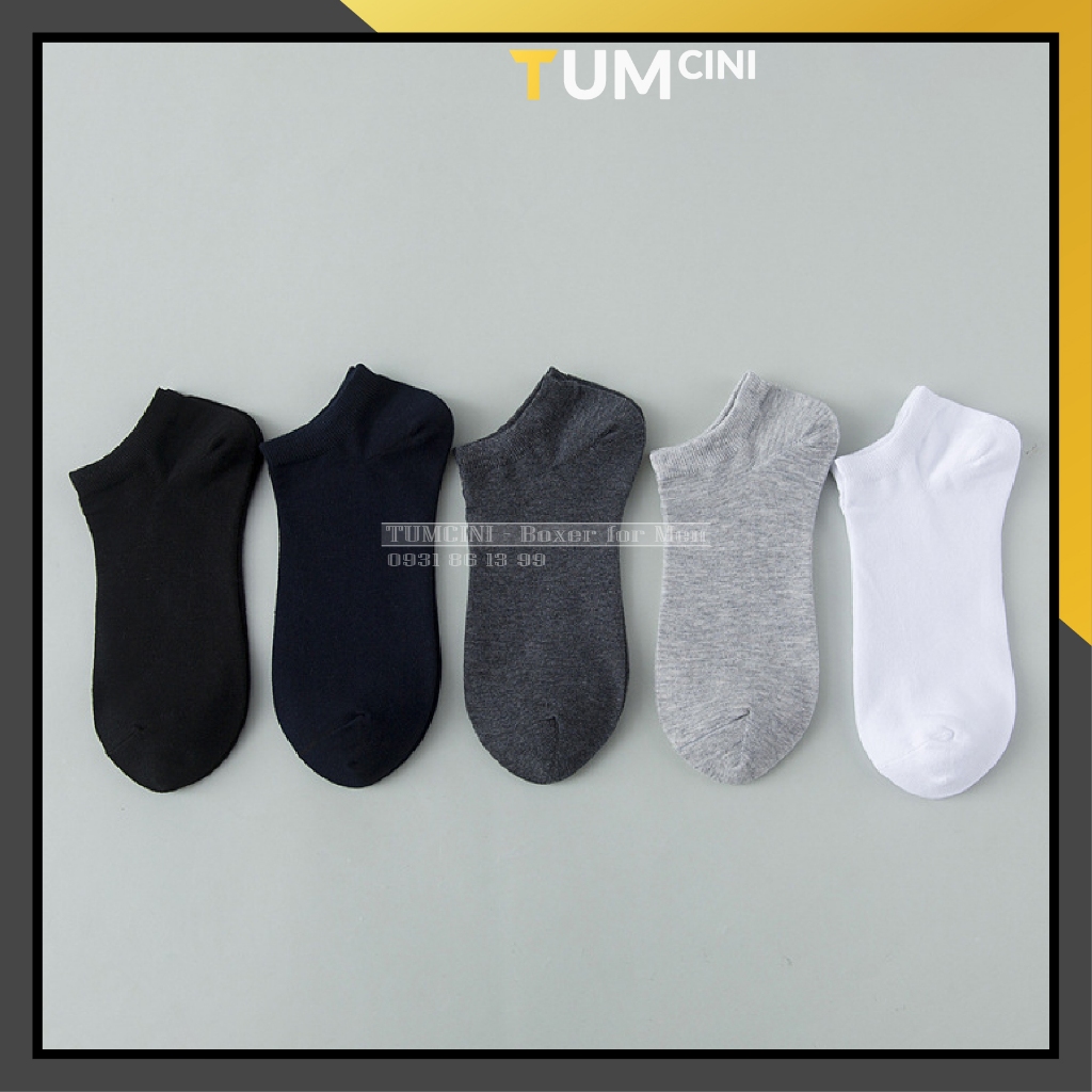 Tất nam cổ ngắn dệt kim cotton thời trang giá rẻ Tumcini VO1