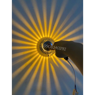 Đèn led hào quang toả mini màu vàng 8 cm