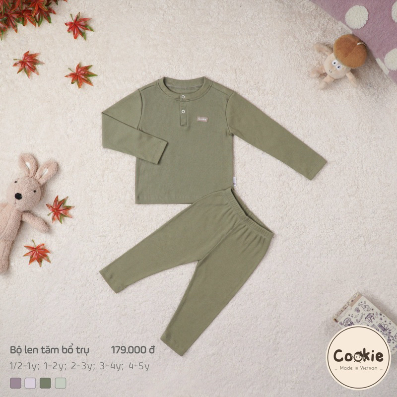 Bộ len tăm bổ trụ Cookie dành cho bé trai bé gái thu đông 2023