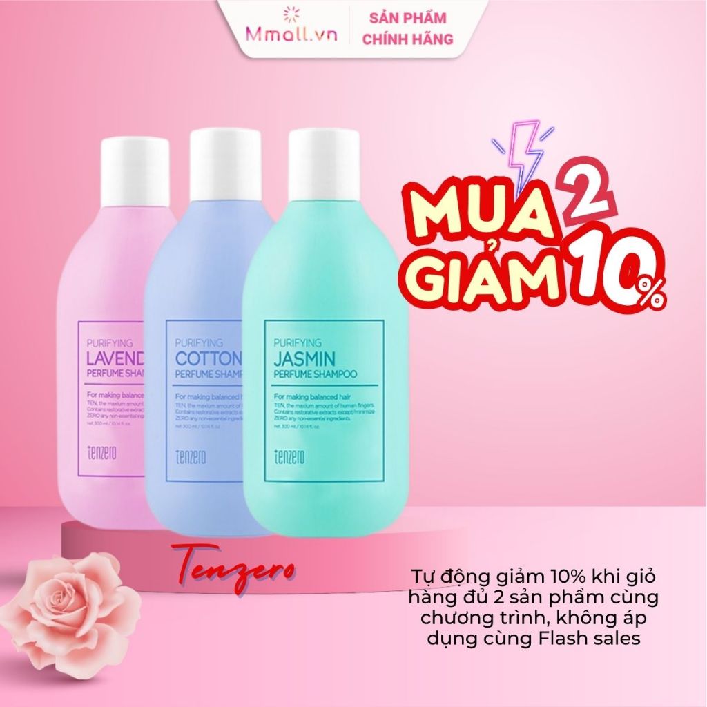 Dầu gội đầu chống gàu giảm nấm Tenzero Shampoo Hàn Quốc 300ml