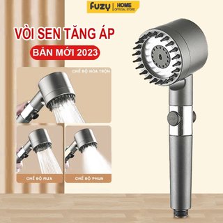 Vòi hoa sen tăng áp shower head 3 chế độ, đầu vòi hoa sen mát xa cao cấp tặng kèm dây vòi 1m5
