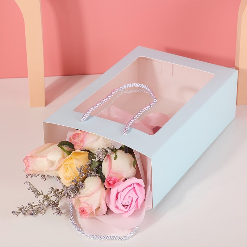Túi giấy mặt kính đựng hoa quà tặng túi quà