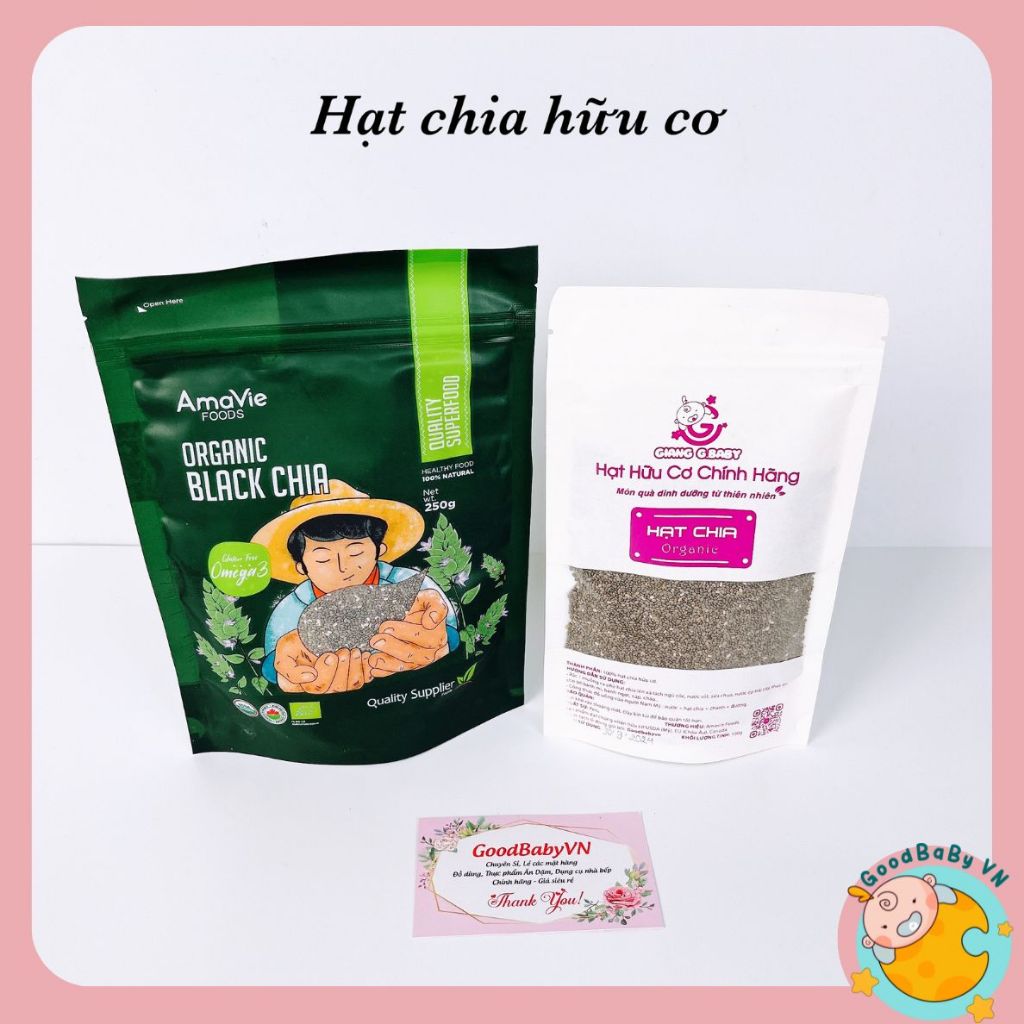 Hạt chia hữu cơ AMAVIE FOOD 100g -500g cho bé Goodbabyvn