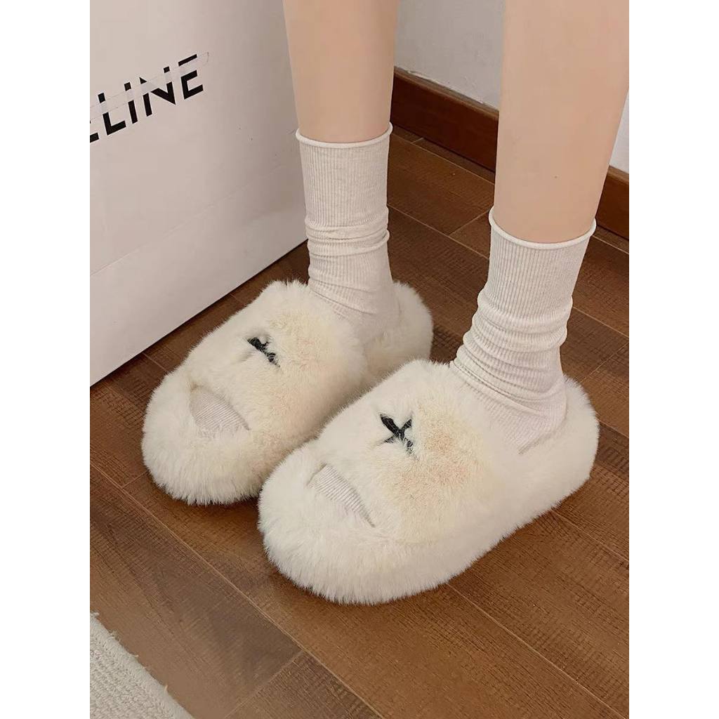 𝐁𝐥𝐚𝐮𝐞𝐁𝐥𝐮𝐦𝐞🦋  Dép lông chữ thập đế 5cm
