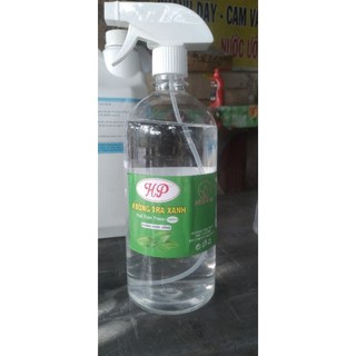 Cồn 70đô chai 1lit có hương trà xanh dung dịch sát khuẩn khử khuẩn diệt virus nhanh ngăn ngừa mầm bệnh