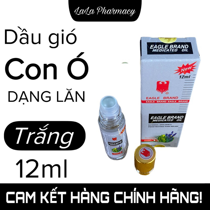 Dầu lăn Con Ó EAGLE BRAND màu trắng chai 12ml