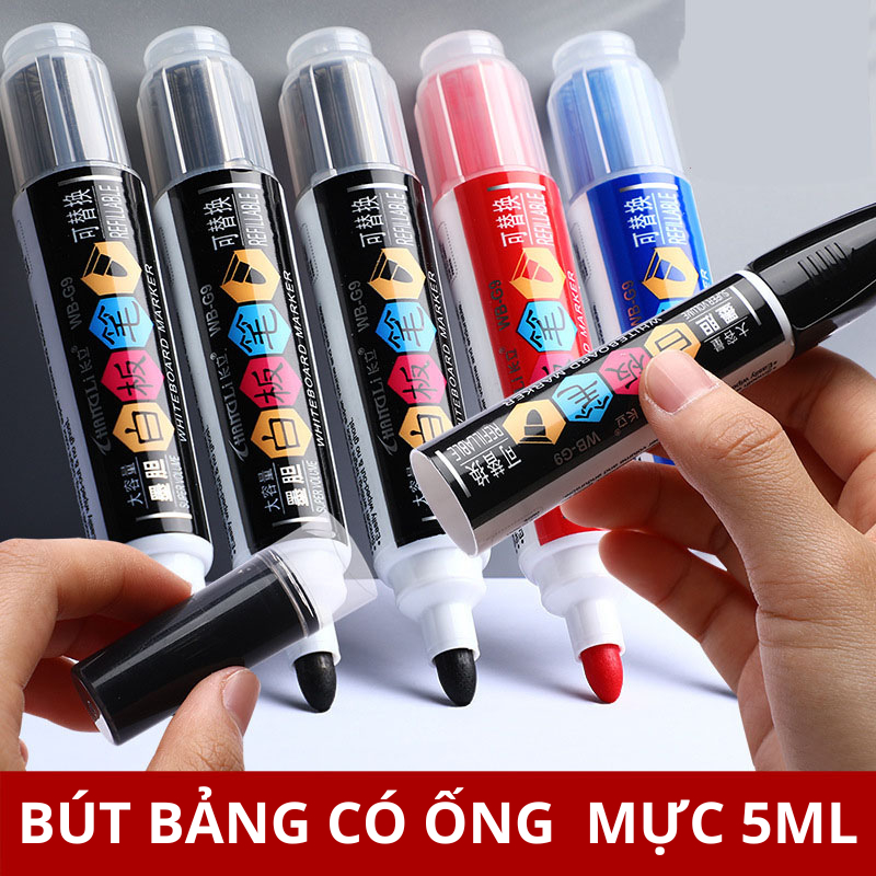 Mực Bút Lông Viết Bảng Xóa Được Chai To 500ml Tặng Kèm Bút Viết Bảng Cao Cấp WB G9 Hợp Lý Shop