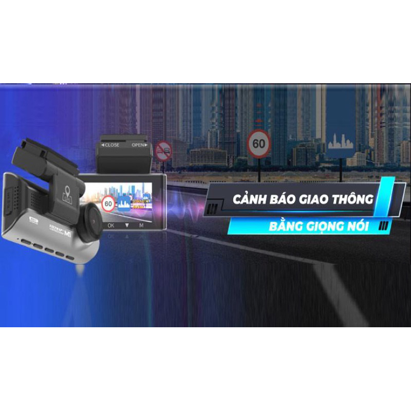 CAMERA HÀNH TRÌNH VIETMAP M1 TRƯỚC SAU CẢNH BÁO GIAO THÔNG GIỌNG NÓI CHÍNH HÃNG 2K