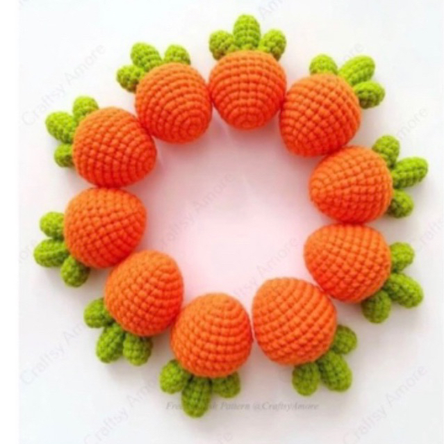 Móc khoá len handmade cà rốt 🥕