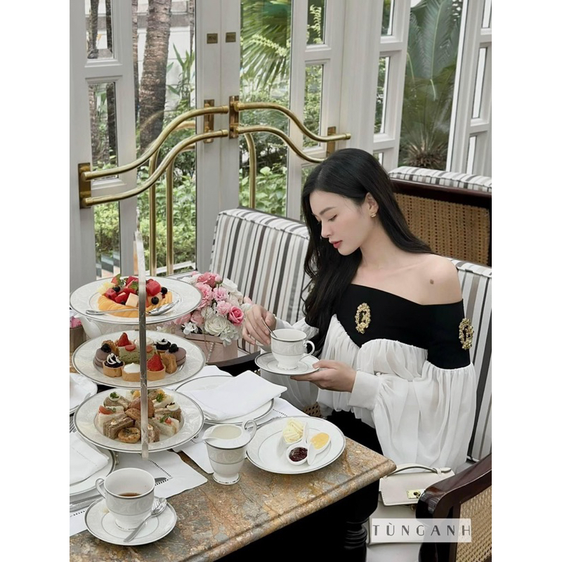 SET TƠ CHÂN VÁY ĐUÔI CÁ ÁO TRỄ VAI SNAG CHẢNH COVER 1:1