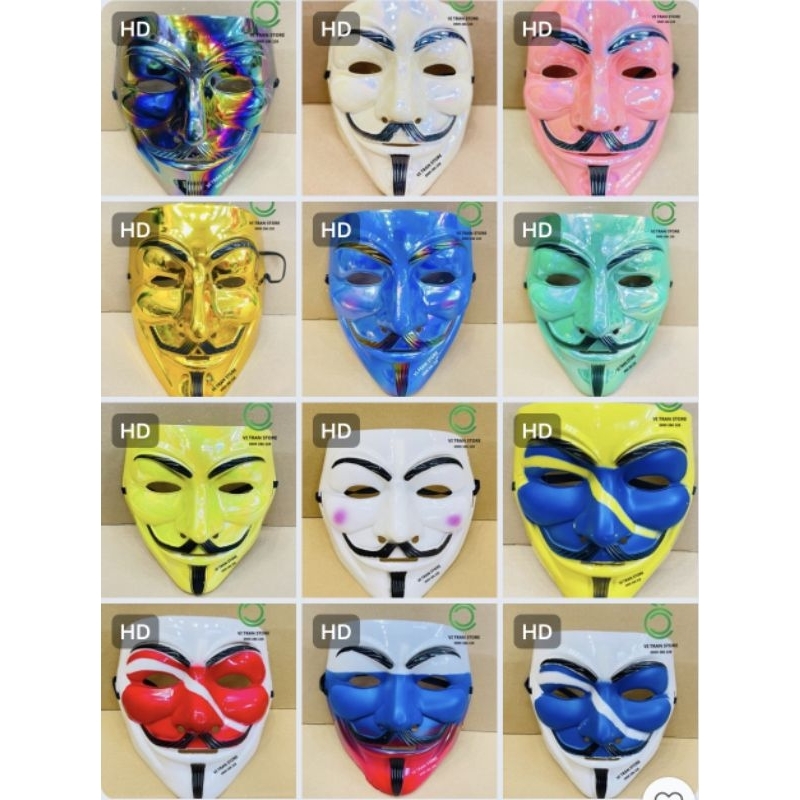 Mặt Nạ Hacker Halloween Hóa Trang, Nạ Hacker