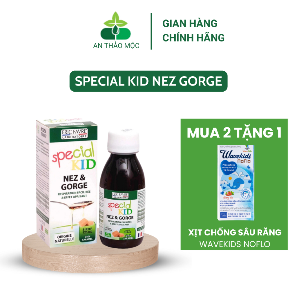 Siro ho Special Kid Nez Gorge giúp ngăn ngừa viêm họng phế quản tăng đề kháng chai 125ml