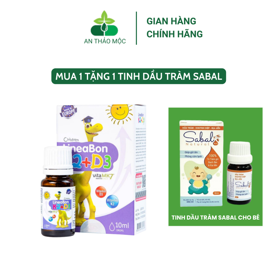 LineaBon Vitamin K2 +D3 Giúp Tăng Hấp Thu Tối Đa Calci Cho Trẻ Phát Triển Toàn Diện
