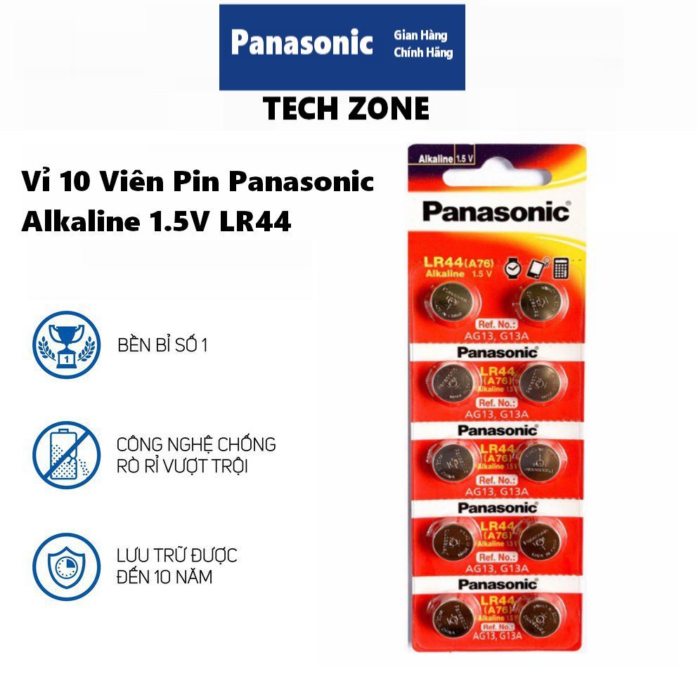 Vỉ Pin LR44  1,5V  Panasonic