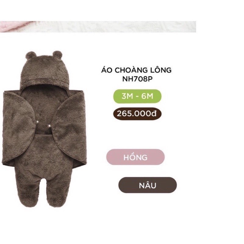 Áo choàng lông ấm áp cho bé trai và bé gái