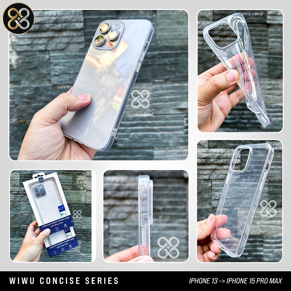 Wiwu Concise Series ốp lưng trong dẻo toàn bộ chống sốc