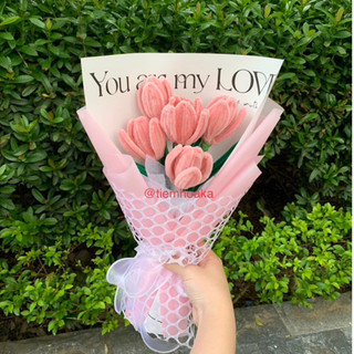 Tổng hợp - Bó hoa 5 bông làm từ kẽm nhung