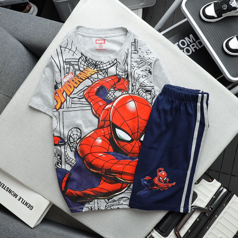 Đồ bộ bé trai nhí tay ngắn, thun cotton
